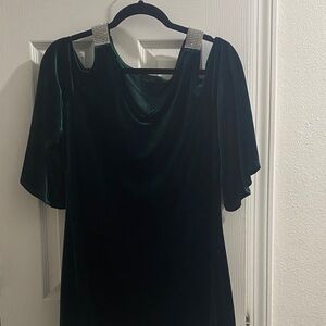 Chic Velvet Women's Top with Embellished Straps